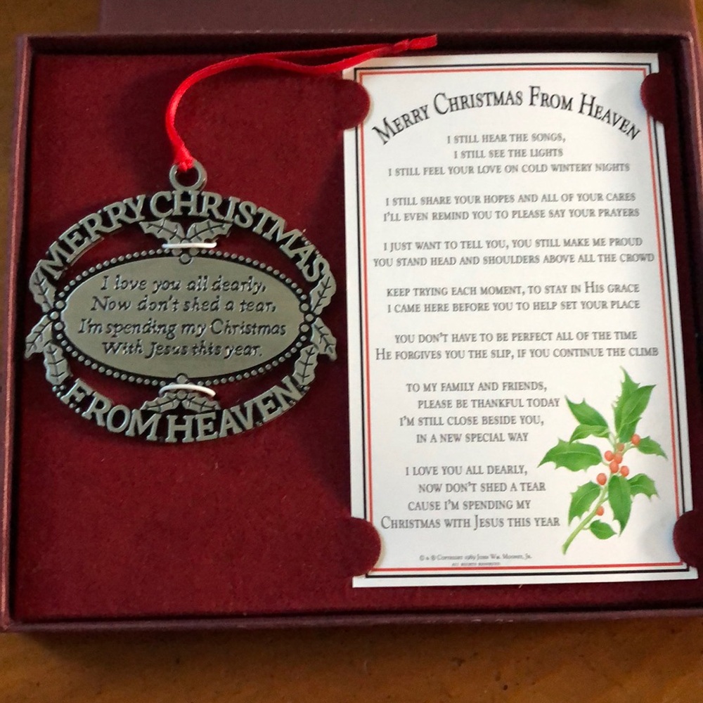 Merry Christmas from Heaven Ornament (Pewter)